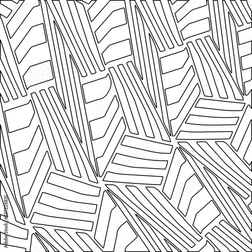 striped background. Geometric vector pattern with triangular elements. abstract ornament for wallpapers and backgrounds. Black and white colors. 