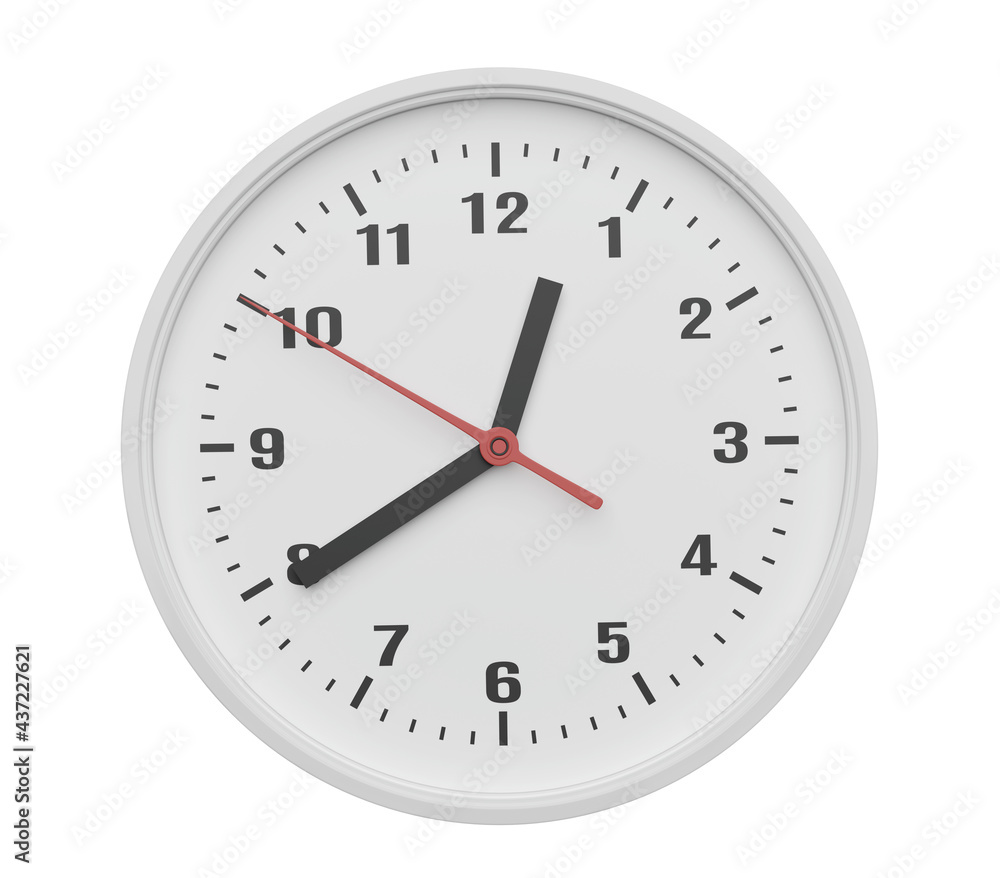 wall clock isolated on the white background wall clock isolated on the white background