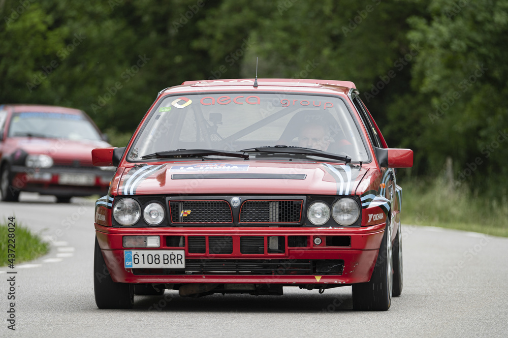 BARCELONA, SPAIN - May 23, 2021: Lancia Delta Integrale Racing Car on ...