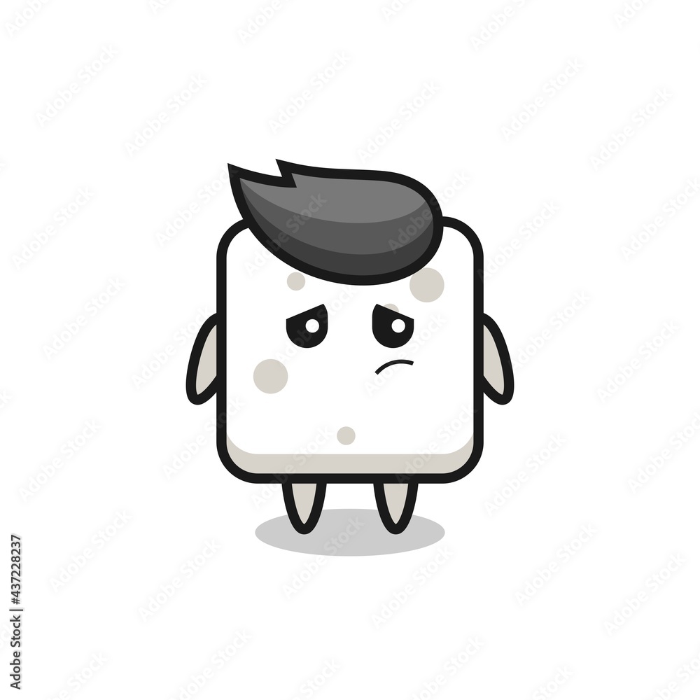 the lazy gesture of sugar cube cartoon character the lazy gesture of sugar cube cartoon character