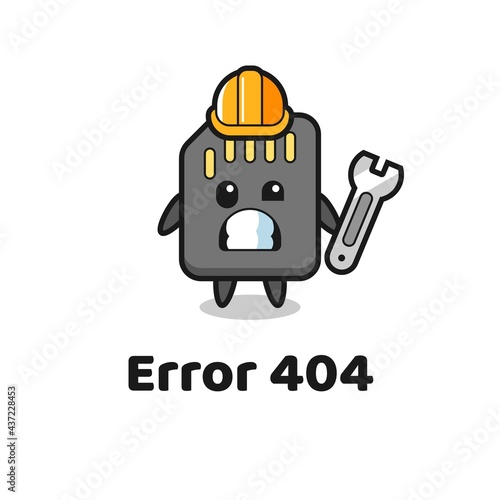 error 404 with the cute sd card mascot