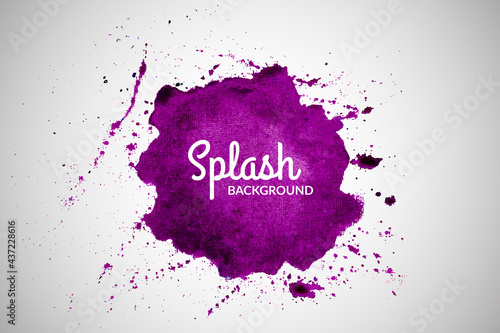 colorful Isolated watercolor splatter stain, Hand drew watercolor splash vector, Multicolored watercolor splash