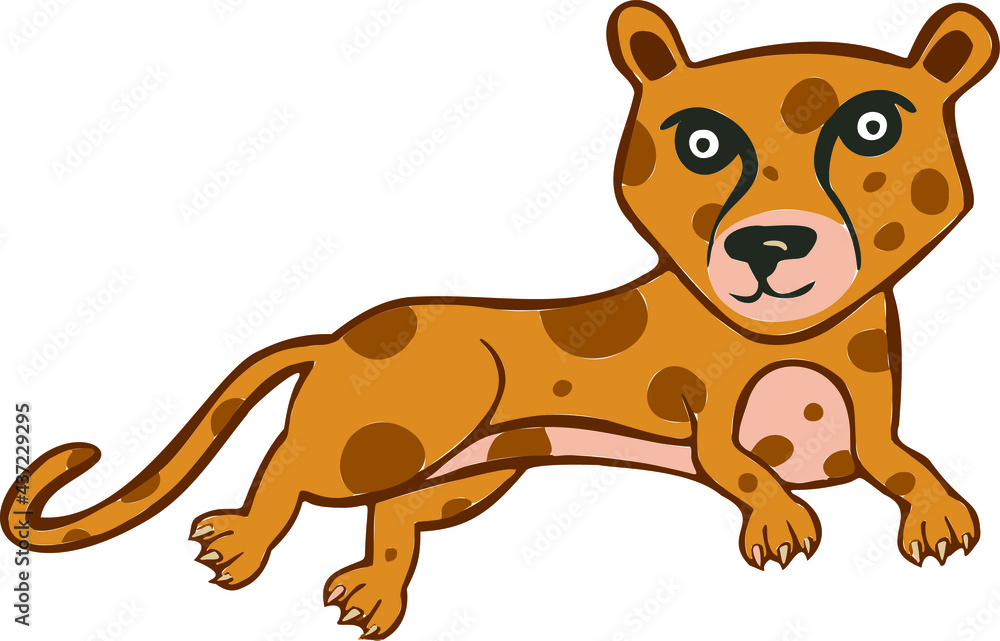Obraz premium design Cute Jaguar . small icon for stock.