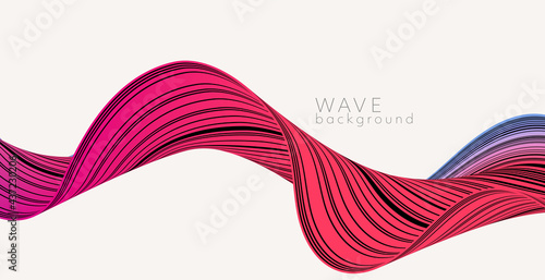 Vector abstract background with color abstract wave