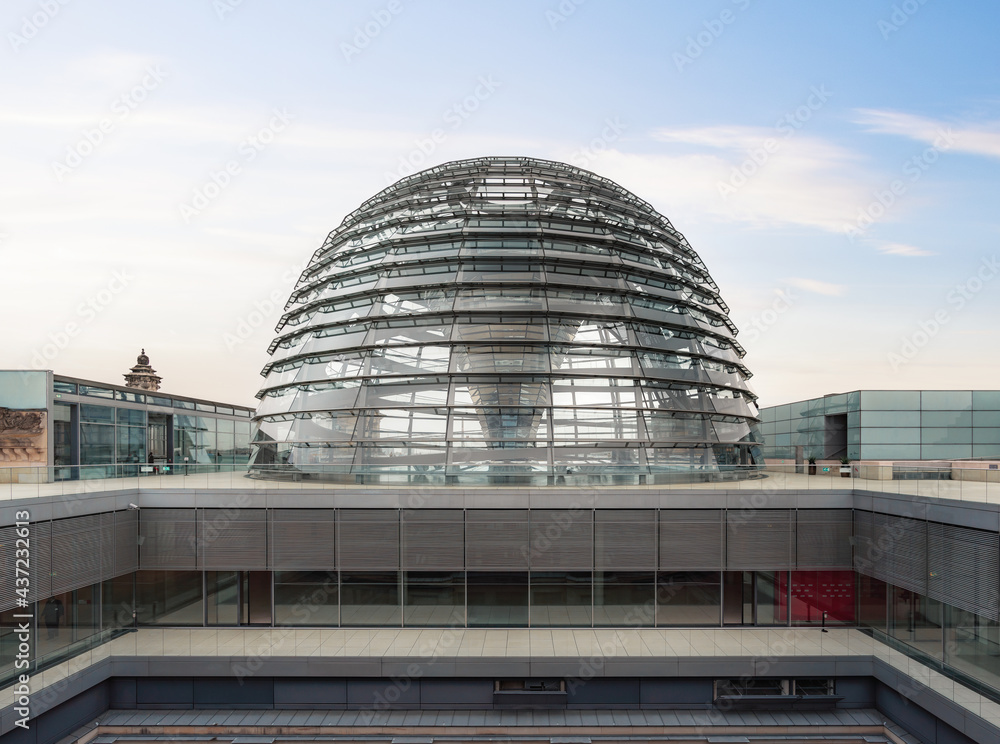 Glass Dome of the German Parliament (Bundestag) - Reichstag Building -  Berlin, Germany Stock Photo | Adobe Stock
