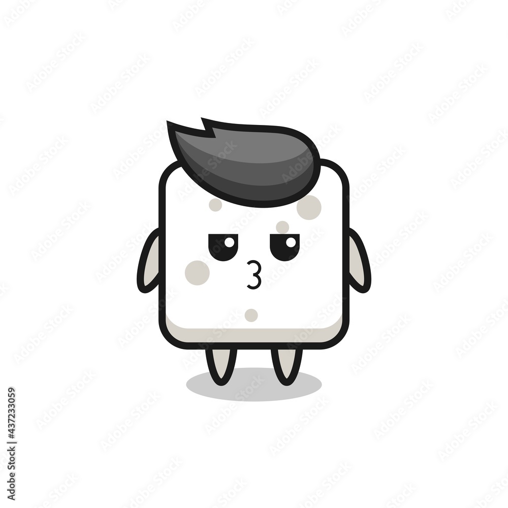the bored expression of cute sugar cube characters the bored expression of cute sugar cube characters