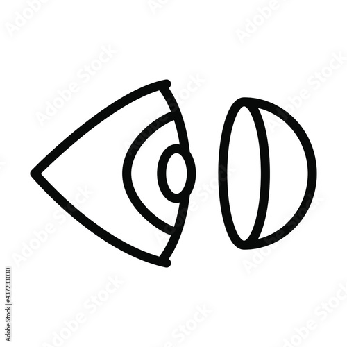 Contact lens flat line icons set. Ophthalmology, lens care, eye anatomy, contact lenses, medical tools. Simple flat vector illustration for store, web site or mobile app