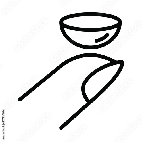 Contact lens flat line icons set. Ophthalmology, lens care, eye anatomy, contact lenses, medical tools. Simple flat vector illustration for store, web site or mobile app