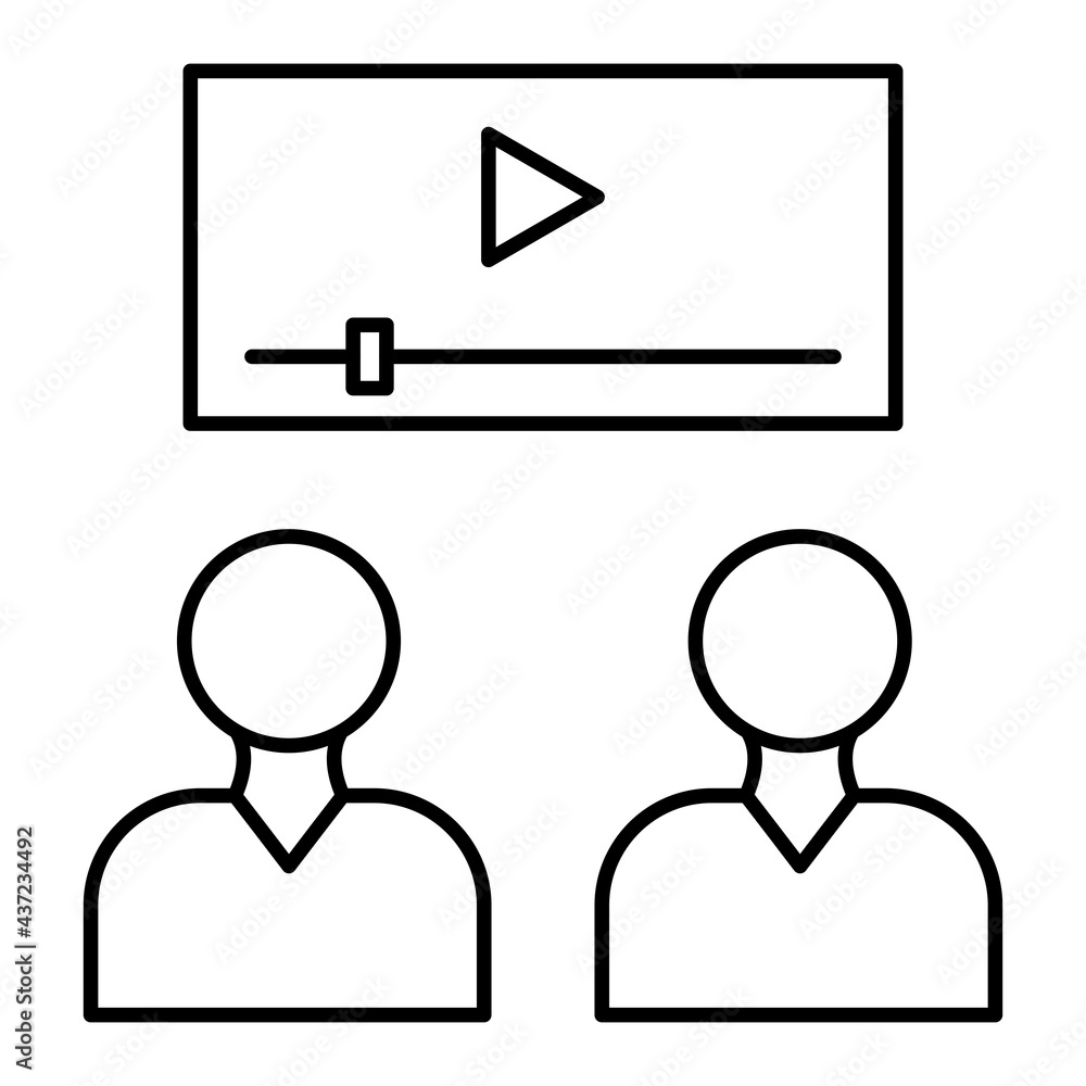 Vector Viewers Outline Icon Design Vector Viewers Outline Icon Design