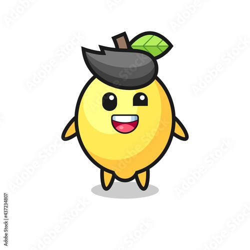 illustration of an lemon character with awkward poses