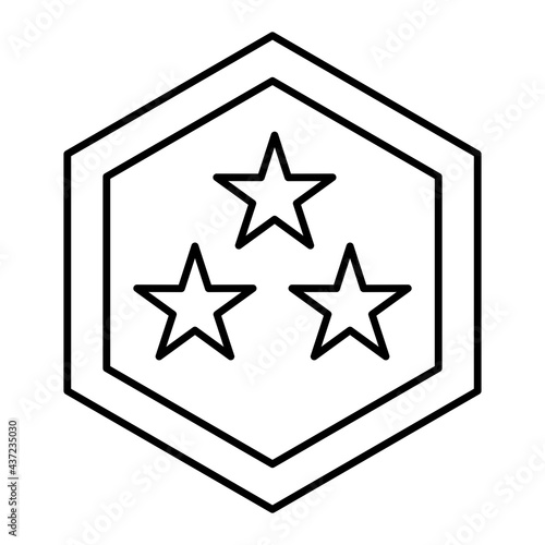 Vector Rank Outline Icon Design