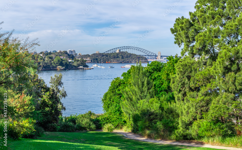Panoramic Views of Sydney Harbour CBD and Downtown office buildings viewed from Woolwich in NSW Australia Panoramic Views of Sydney Harbour CBD and Downtown office buildings viewed from Woolwich in NSW Australia