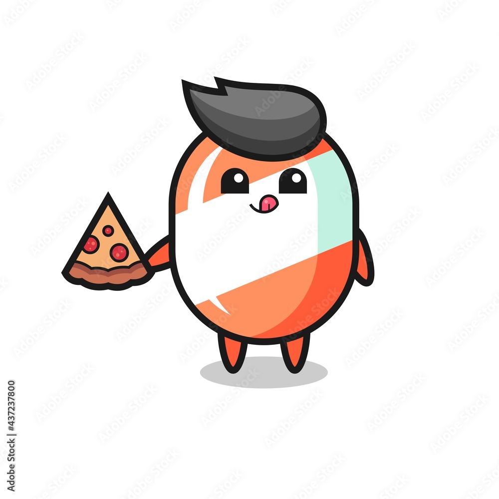 cute candy cartoon eating pizza cute candy cartoon eating pizza