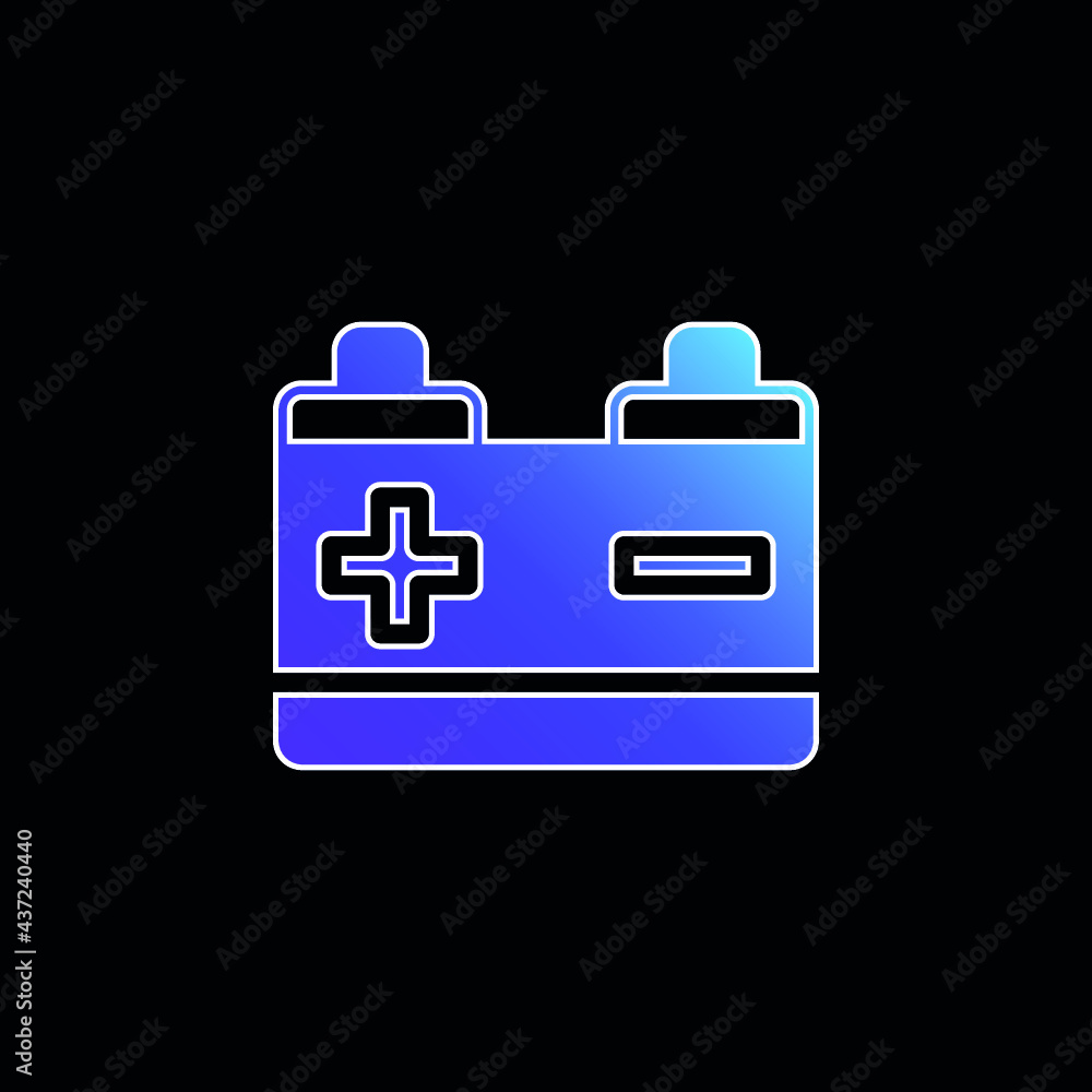 Battery blue gradient vector icon Battery blue gradient vector icon