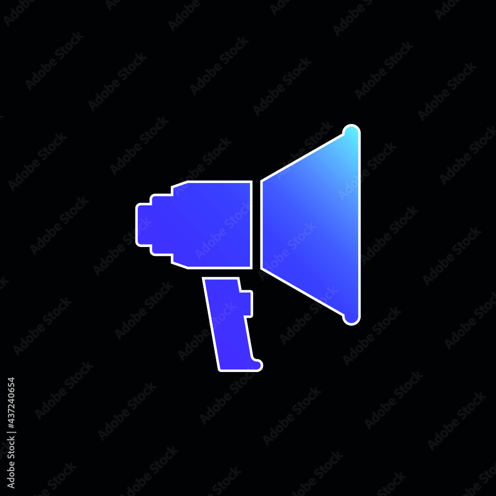 Advertising blue gradient vector icon Advertising blue gradient vector icon
