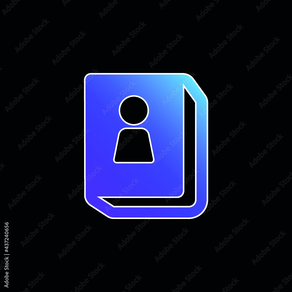 Address Book blue gradient vector icon Address Book blue gradient vector icon