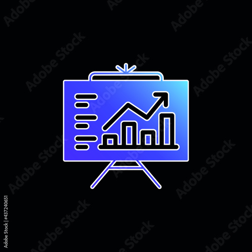Analytics blue gradient vector icon