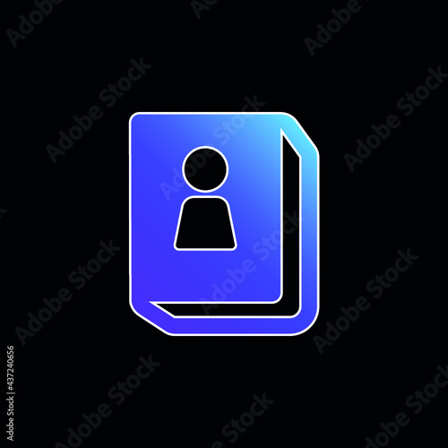 Address Book blue gradient vector icon