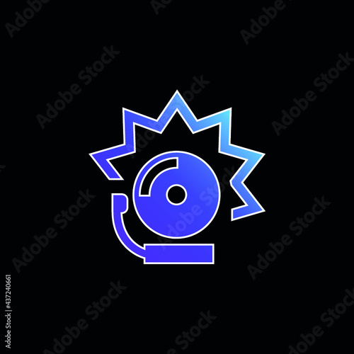Alarm Sign blue gradient vector icon