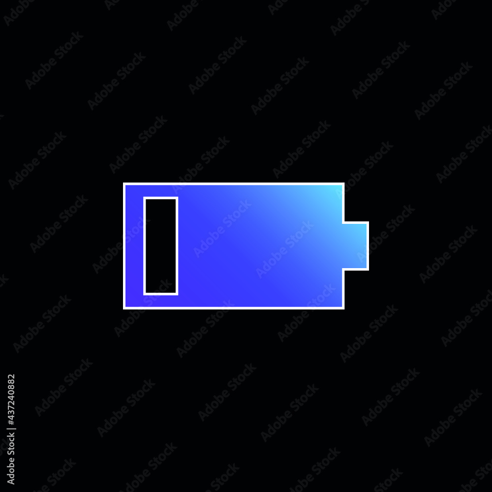 Battery blue gradient vector icon Battery blue gradient vector icon