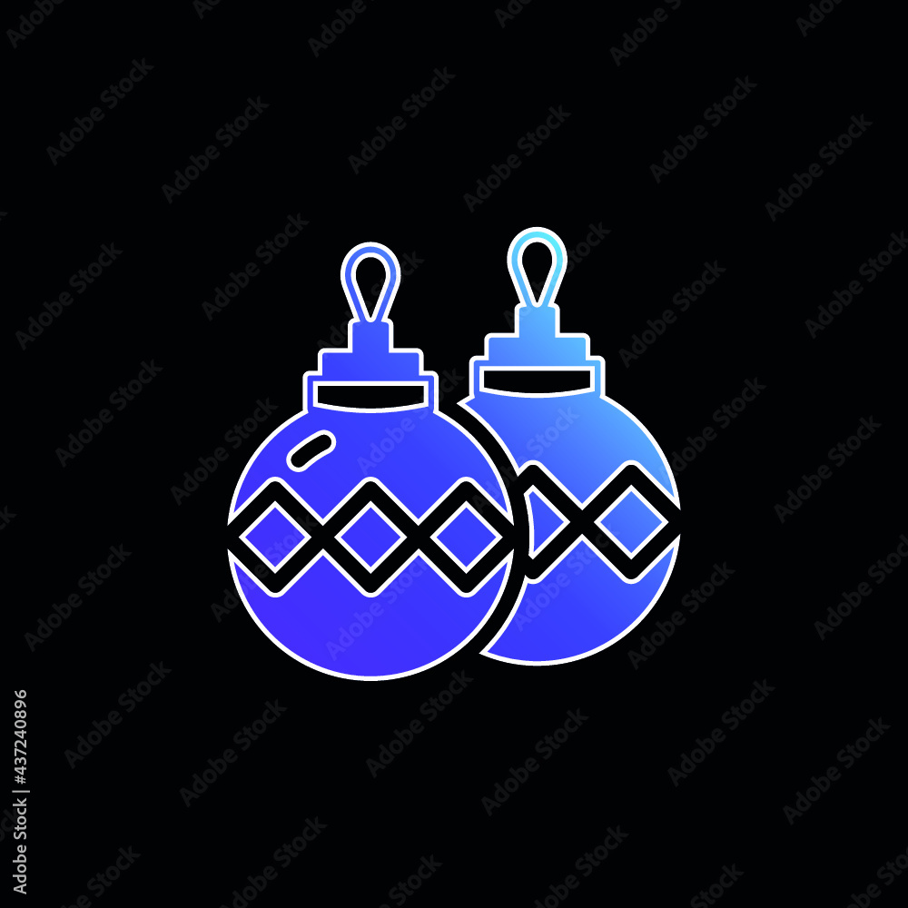 Obraz premium Bauble blue gradient vector icon