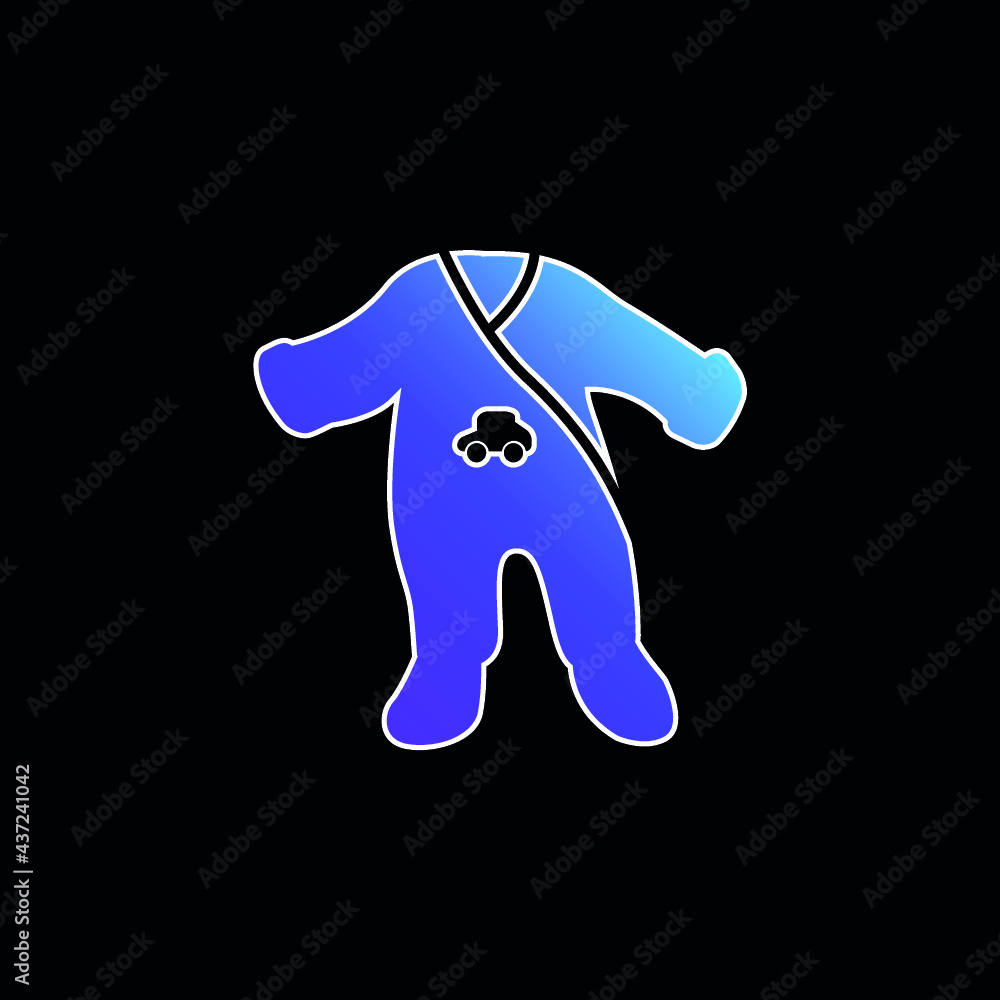 Baby Bubbler Wrap blue gradient vector icon
