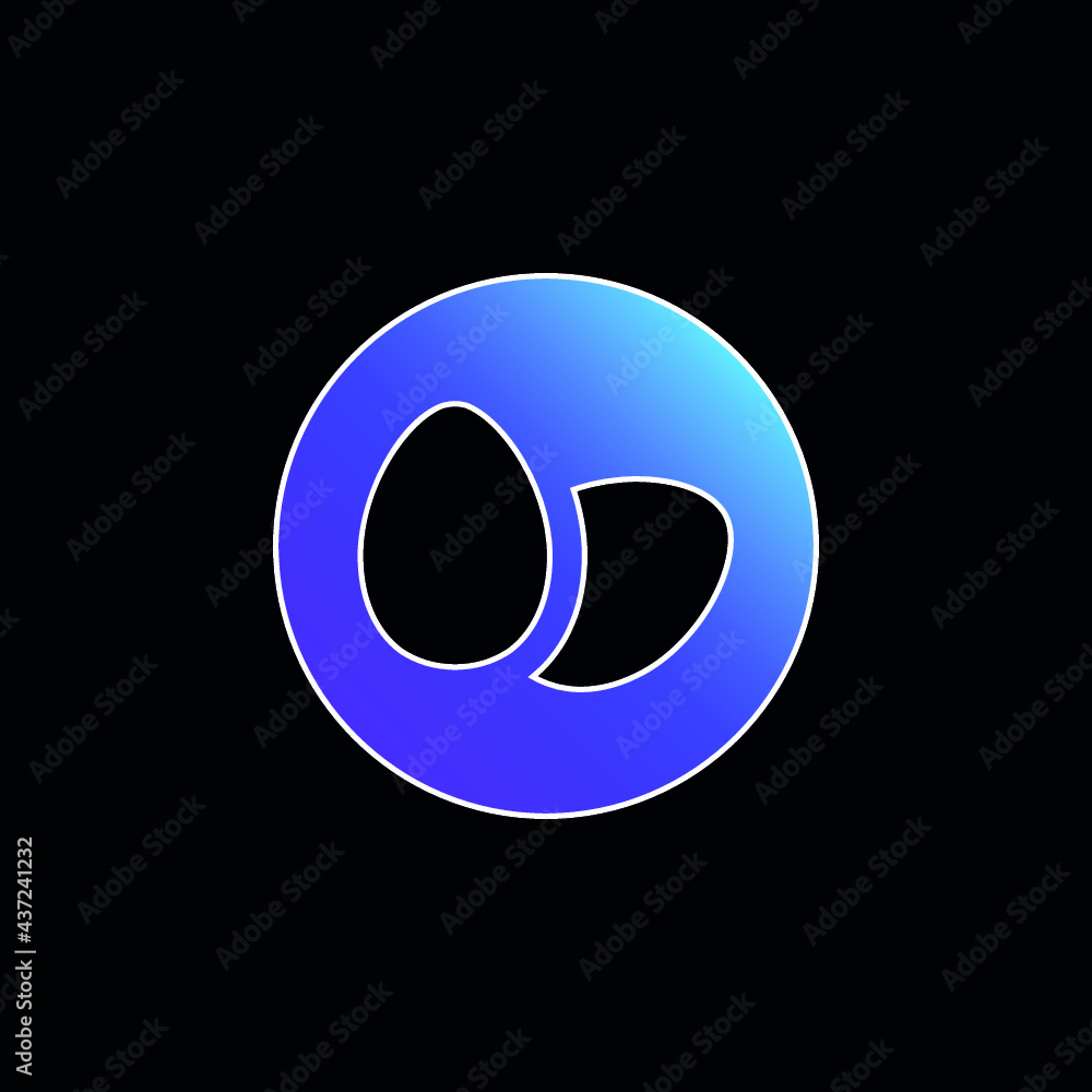 Allergens Eggs blue gradient vector icon Allergens Eggs blue gradient vector icon