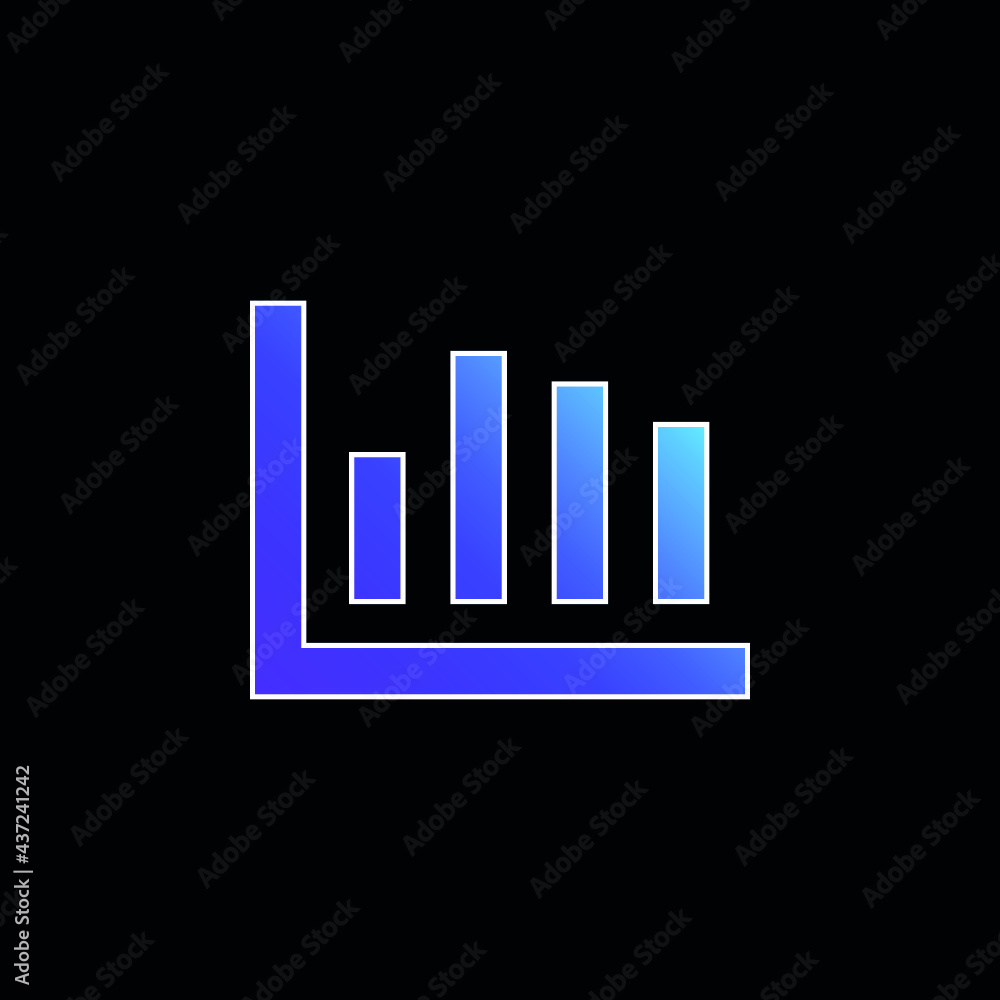 Bar Chart blue gradient vector icon Bar Chart blue gradient vector icon