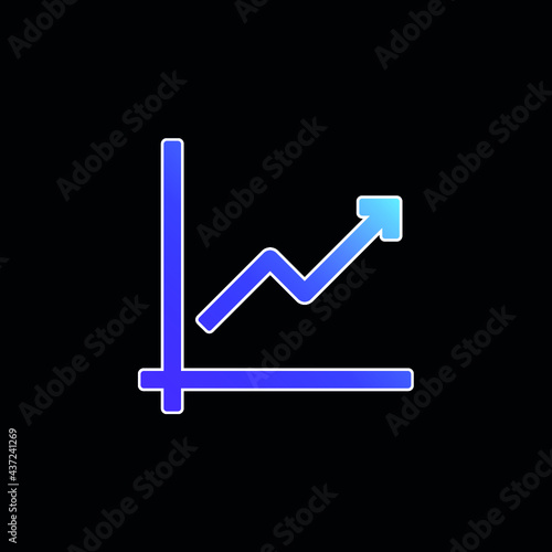 Arrow Chart blue gradient vector icon