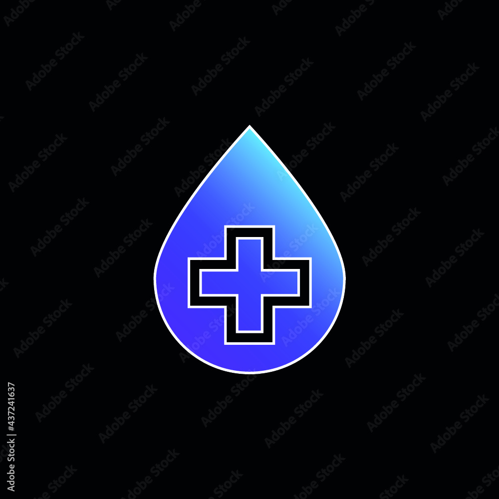 Blood Drop blue gradient vector icon Blood Drop blue gradient vector icon