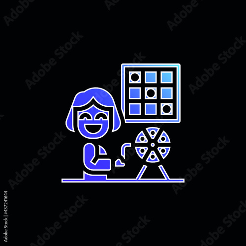 Bingo blue gradient vector icon
