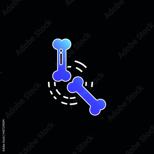 Bone blue gradient vector icon