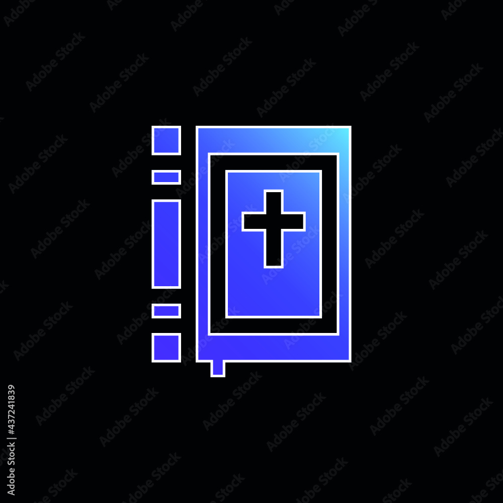 Bible blue gradient vector icon Bible blue gradient vector icon