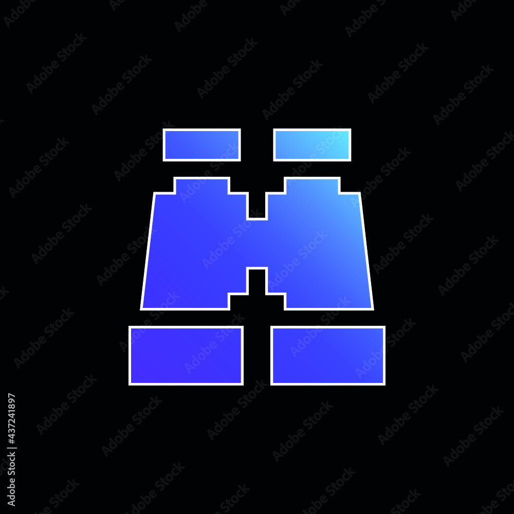 Obraz premium Binoculars blue gradient vector icon
