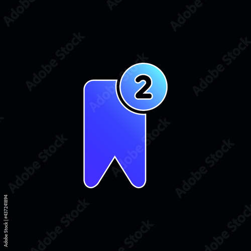 Bookmark blue gradient vector icon
