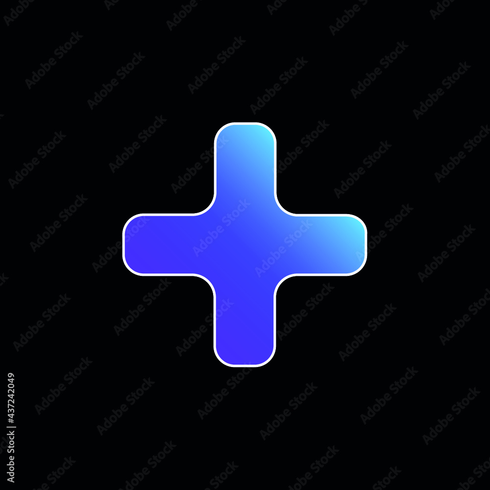 Black Plus Sign blue gradient vector icon Black Plus Sign blue gradient vector icon