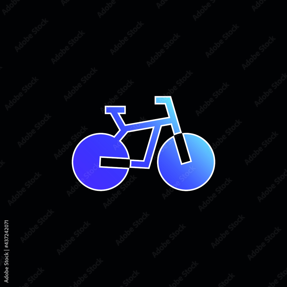 Bike blue gradient vector icon