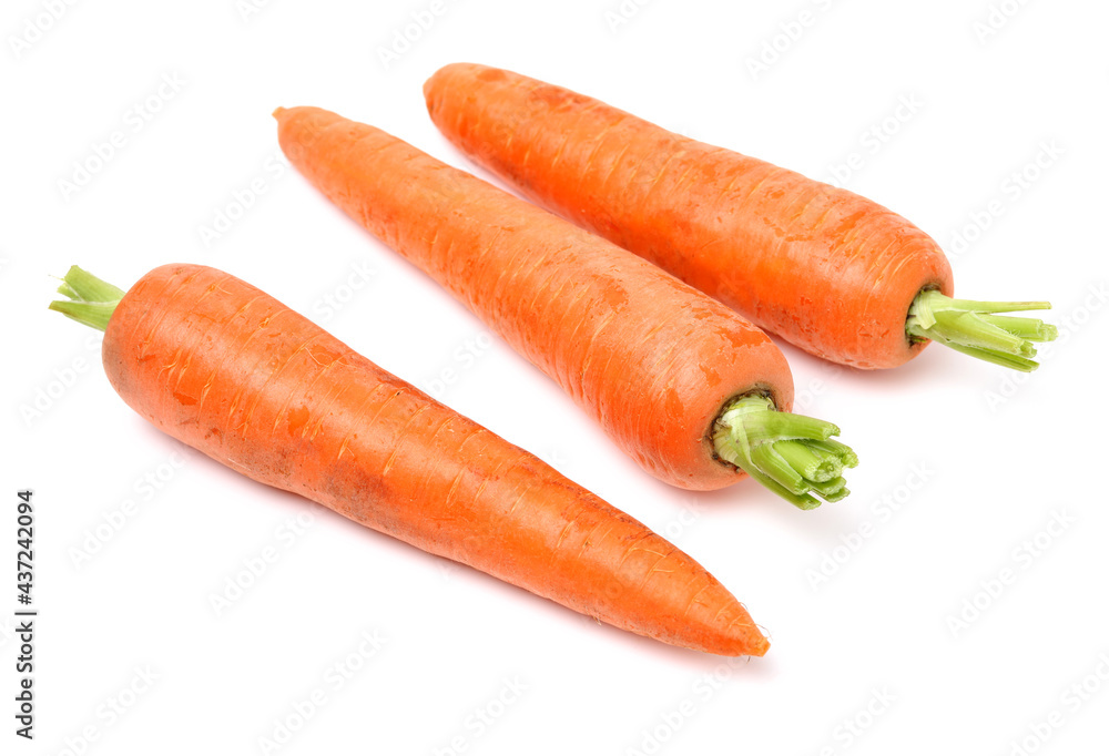 Fresh carrot on a white background Fresh carrot on a white background