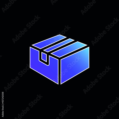Box blue gradient vector icon