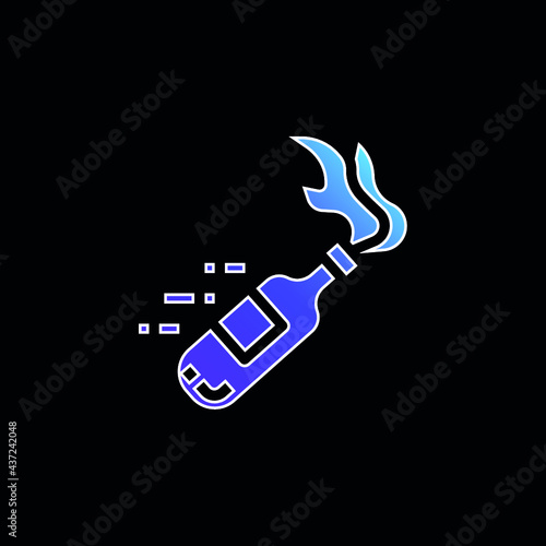 Bottle blue gradient vector icon