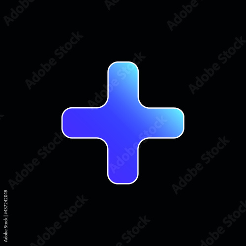 Black Plus Sign blue gradient vector icon