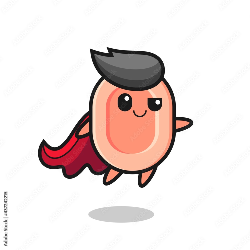 cute soap superhero character is flying cute soap superhero character is flying