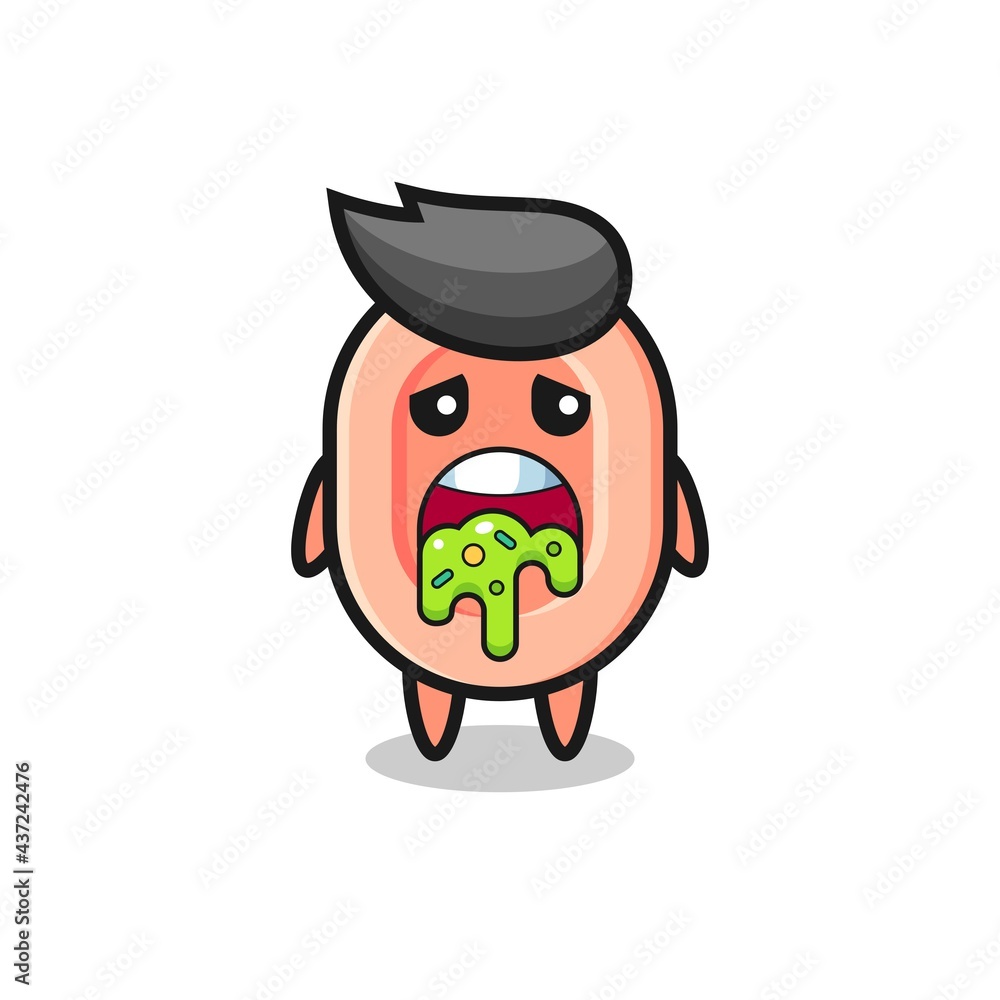 Obraz premium the cute soap character with puke