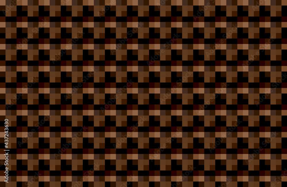 Periodic geometric texture in various shades of brown. Square texture with coffee and cocoa color. Can be used for presentation, web templates and artwork. Periodic geometric texture in various shades of brown. Square texture with coffee and cocoa color. Can be used for presentation, web templates and artwork.