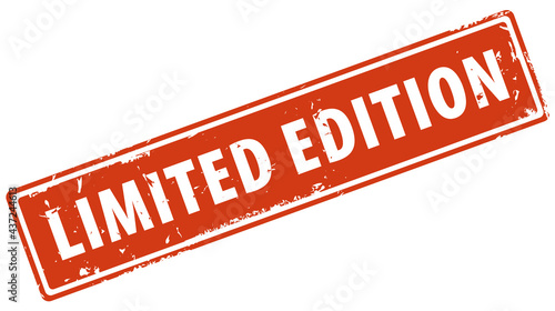 Limited Edition square filled rubber stamp icon. Exclusive limited edition product stamp. Print limited edition