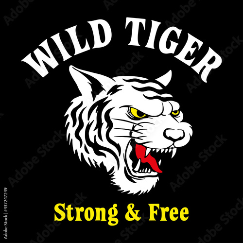 Wild Tiger Vintage Print