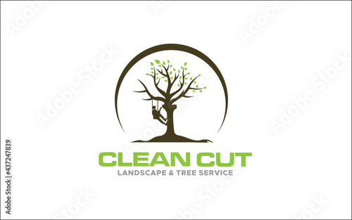 Illustration vector graphic of lawn care, landscape, grass concept logo design template-10
