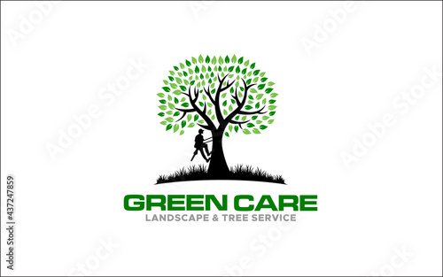 Illustration vector graphic of lawn care, landscape, grass concept logo design template-10