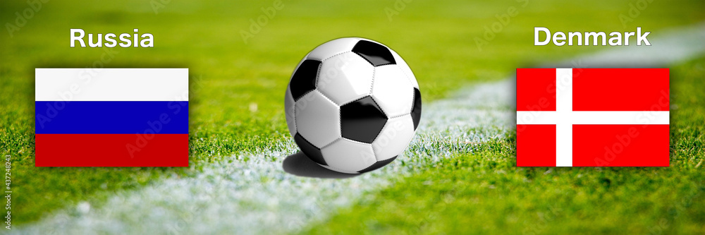 Football international match baner russia vs. denmark Football international match baner russia vs. denmark