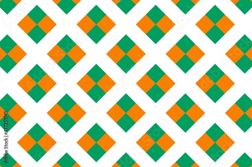 Simple geometric pattern in the colors of the national flag of Côte d'Ivoire